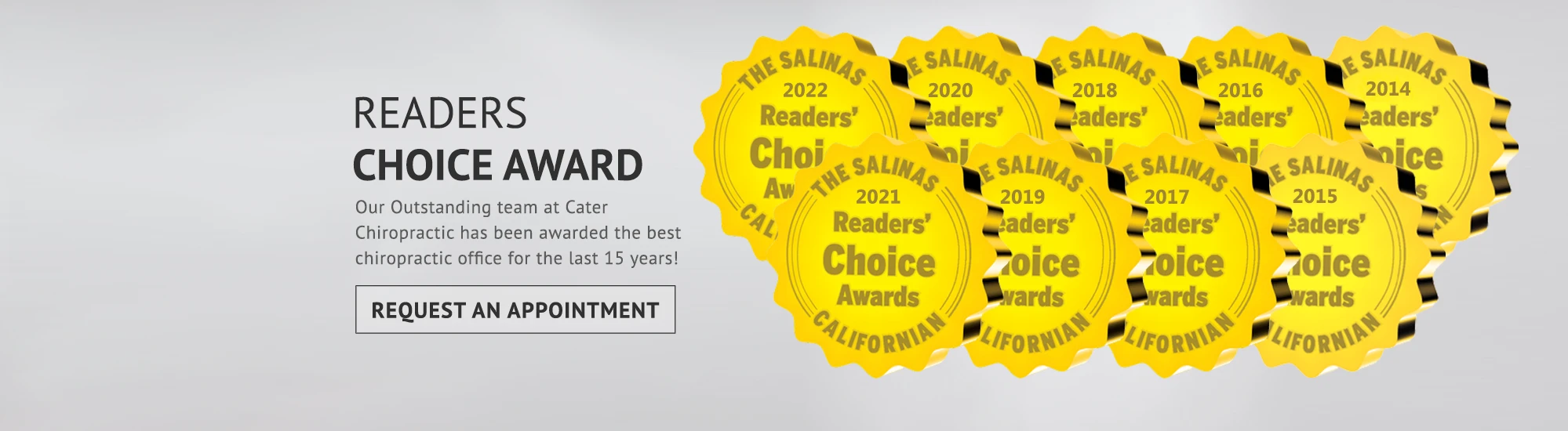 Chiropractic Salinas CA Readers Choice Award 15 Years
